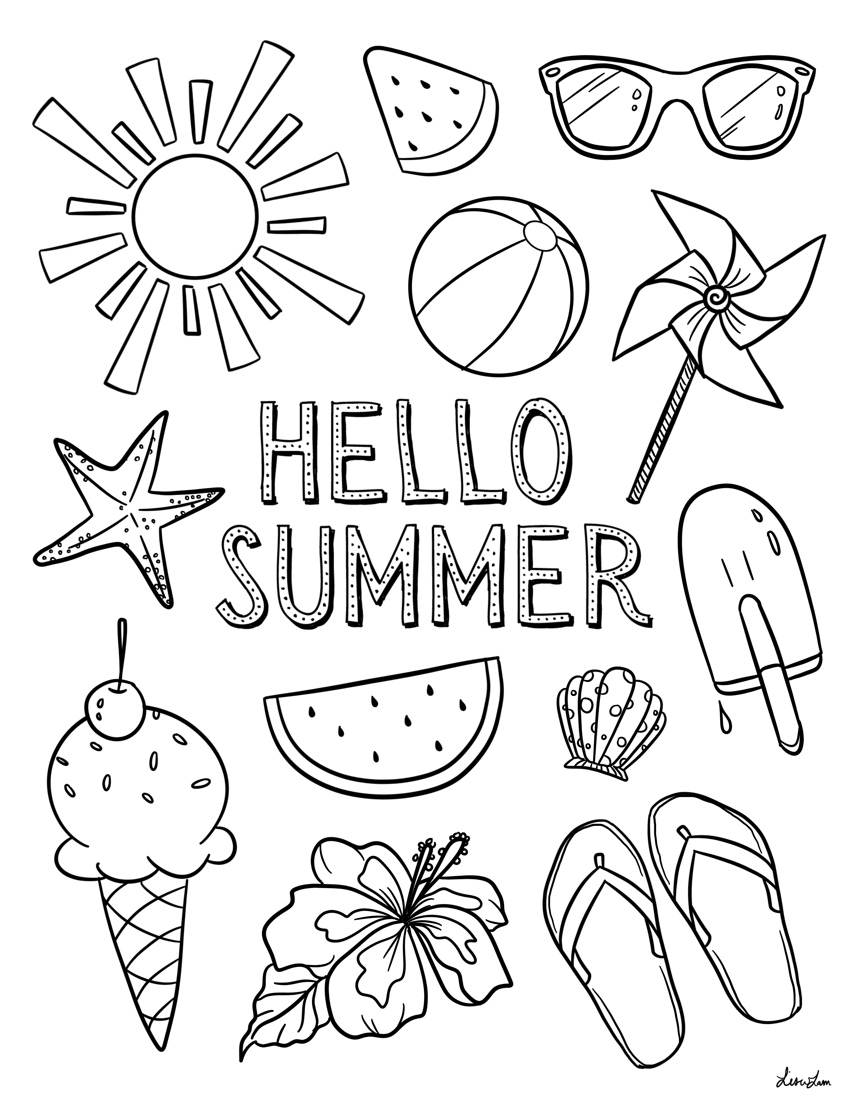 90 Printable Summer Fair Coloring Pages 59