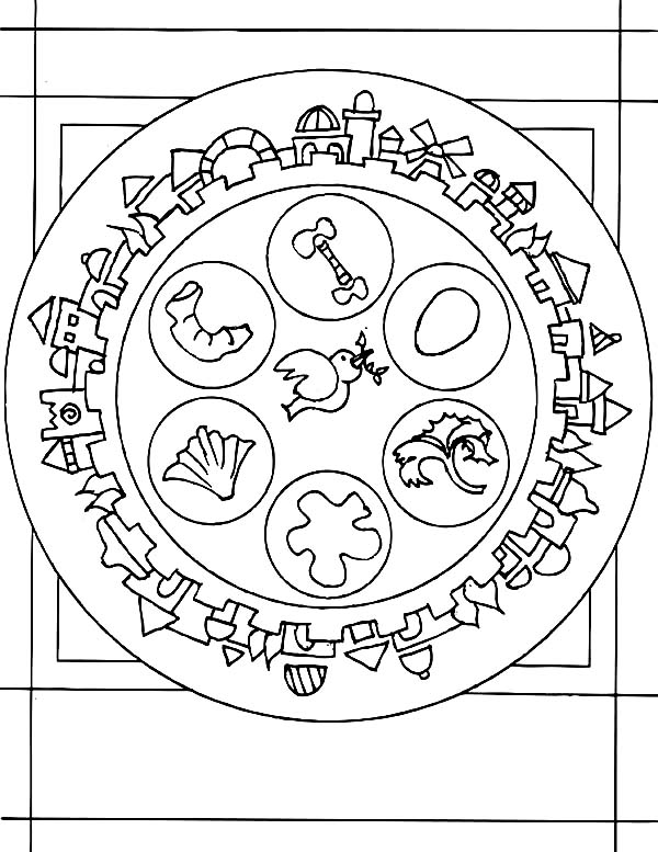90 Seder Plate Coloring Pages 16