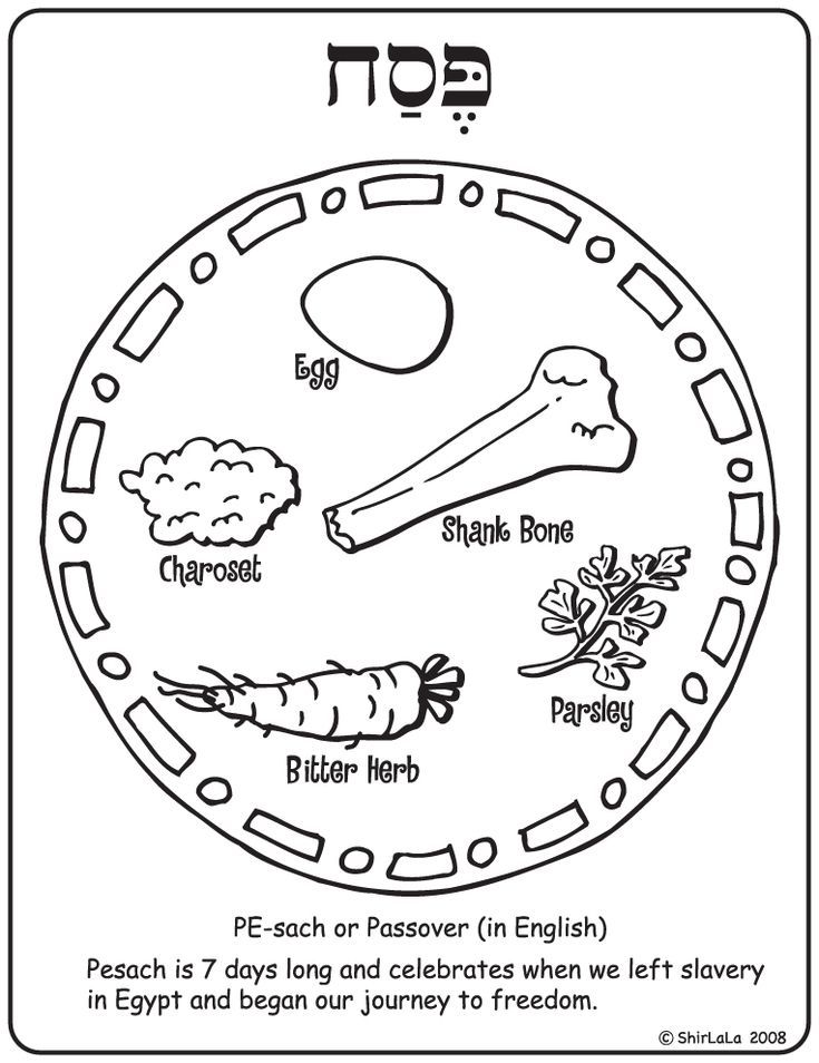 90 Seder Plate Coloring Pages 17