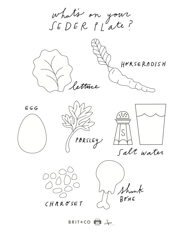 90 Seder Plate Coloring Pages 18