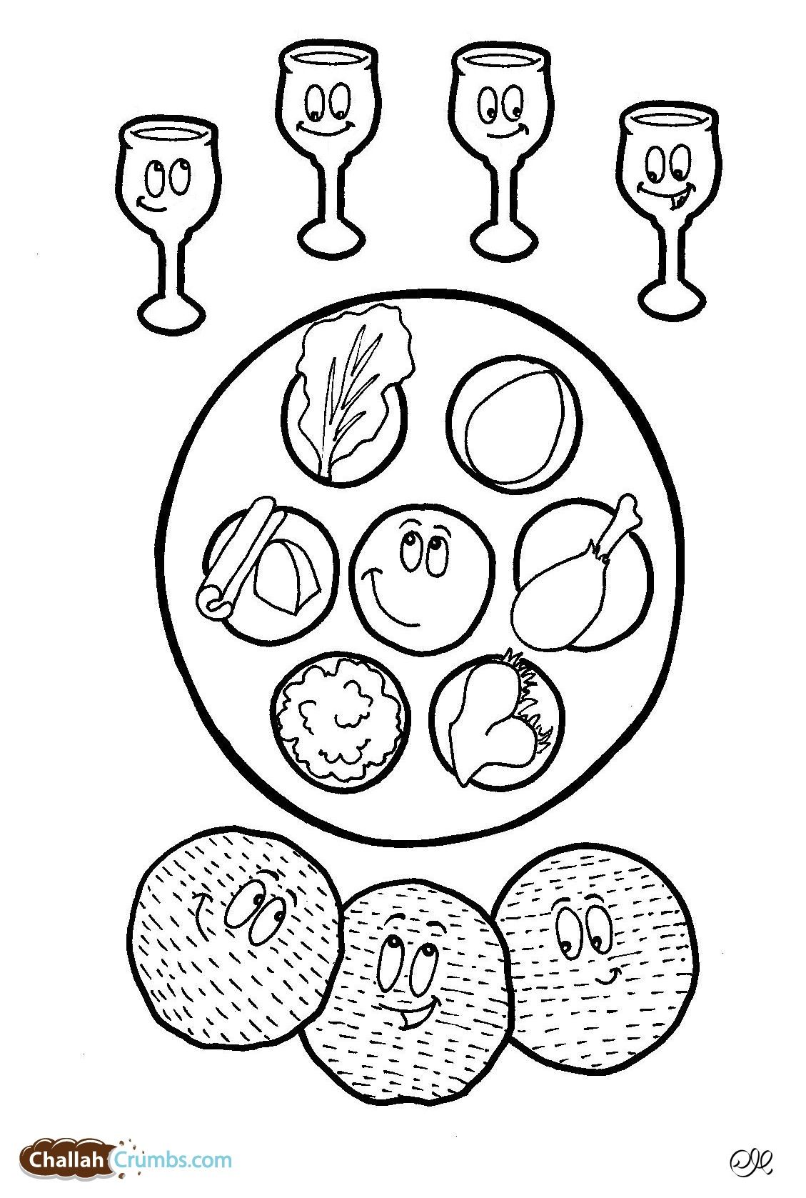 90 Seder Plate Coloring Pages 25