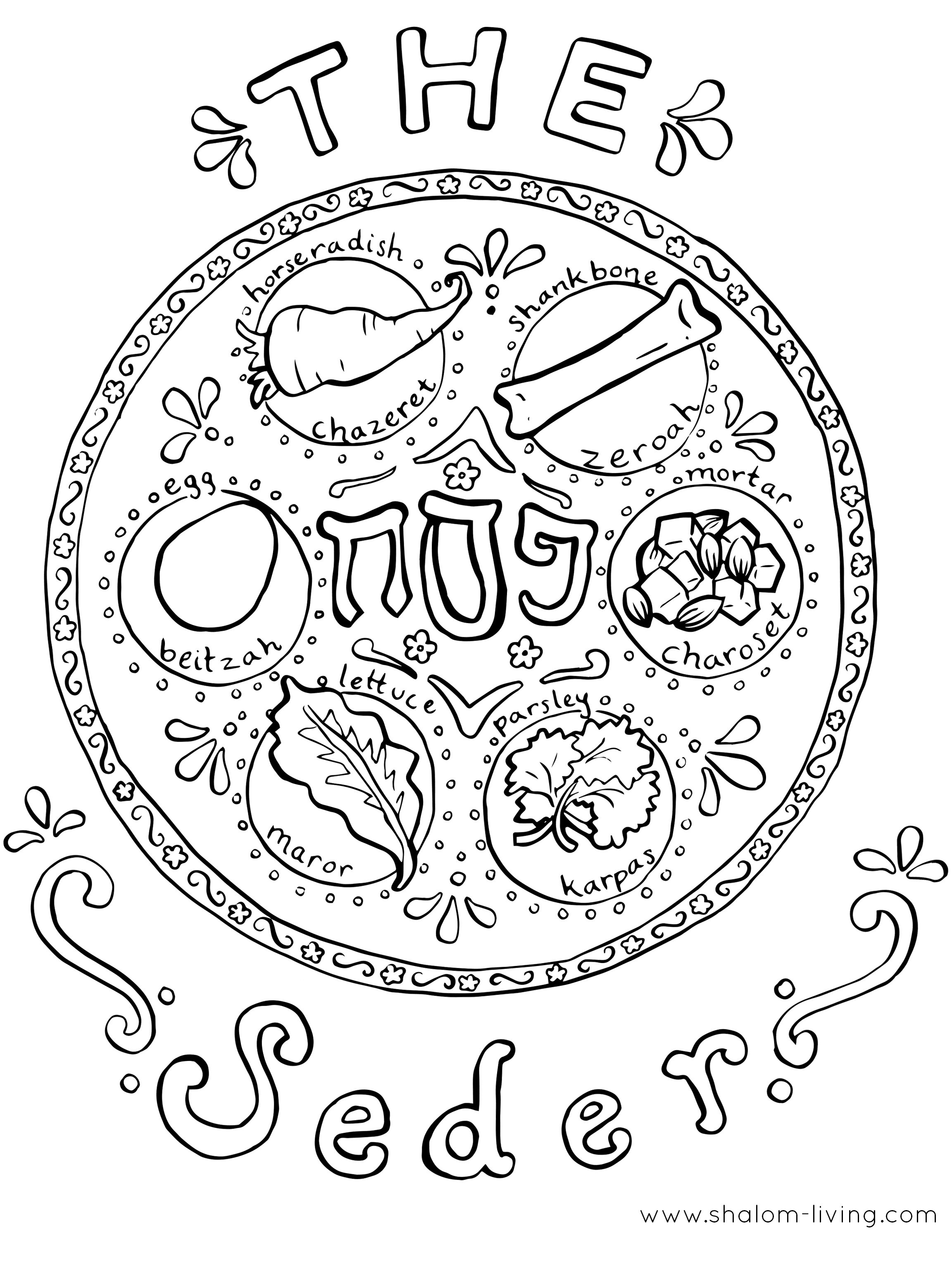 90 Seder Plate Coloring Pages 29