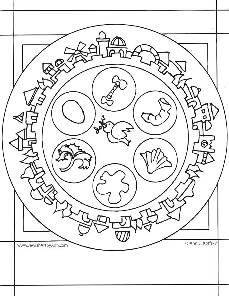 90 Seder Plate Coloring Pages 44