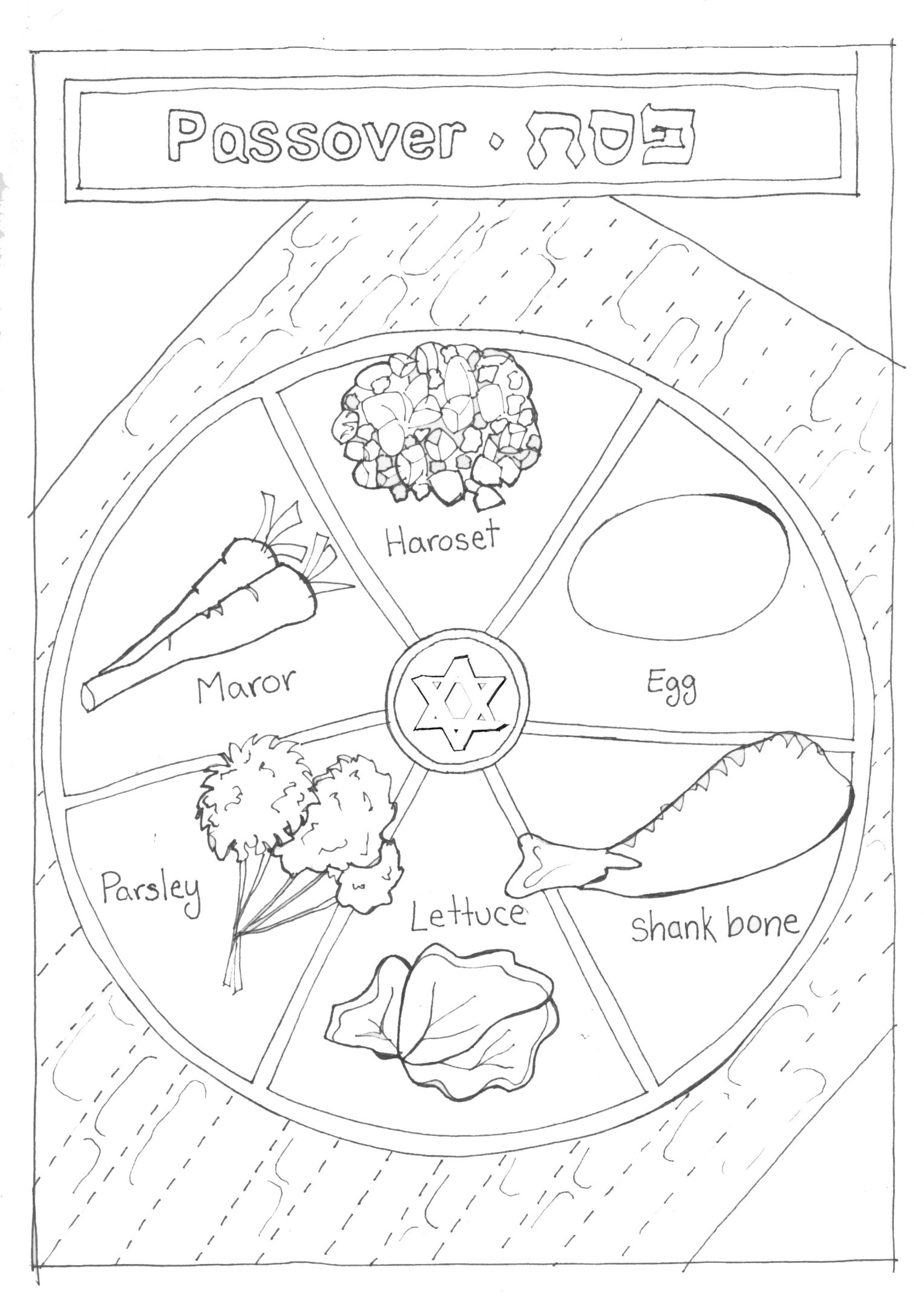 90 Seder Plate Coloring Pages 54