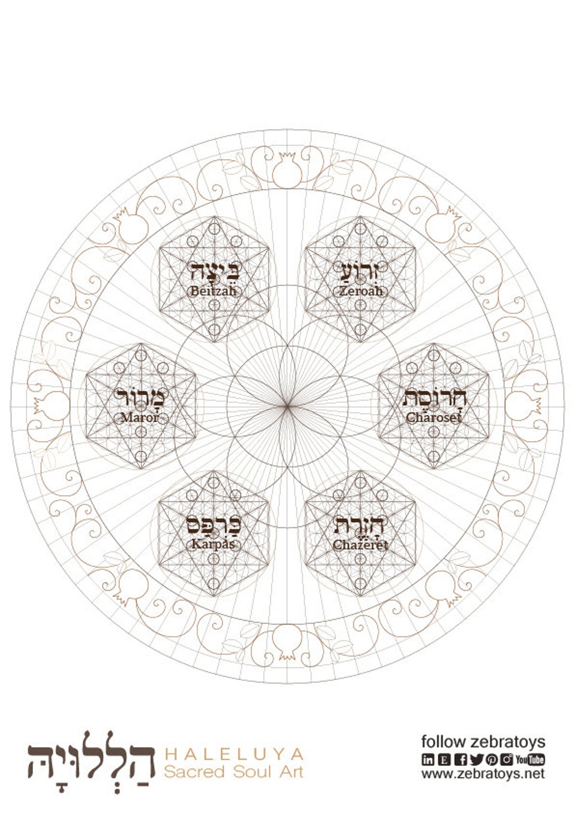 90 Seder Plate Coloring Pages 55