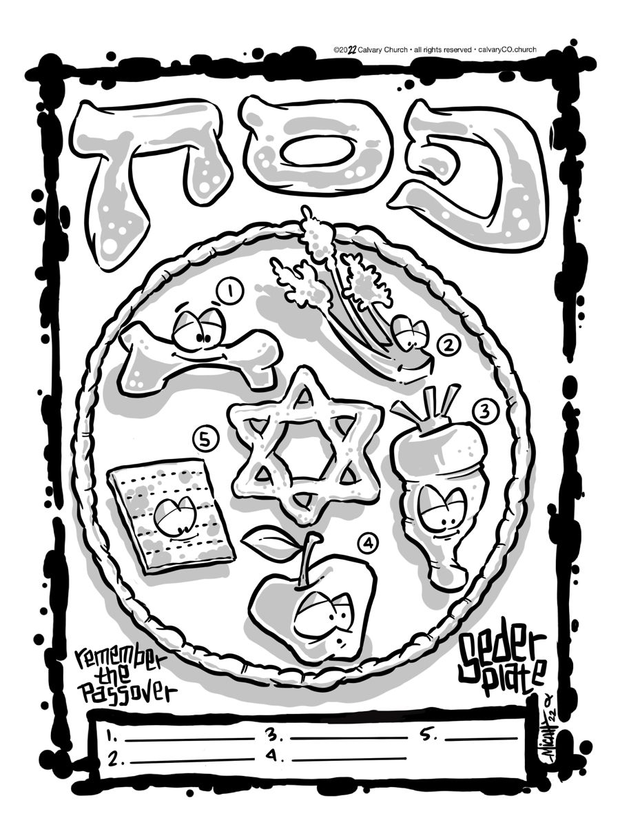 90 Seder Plate Coloring Pages 87