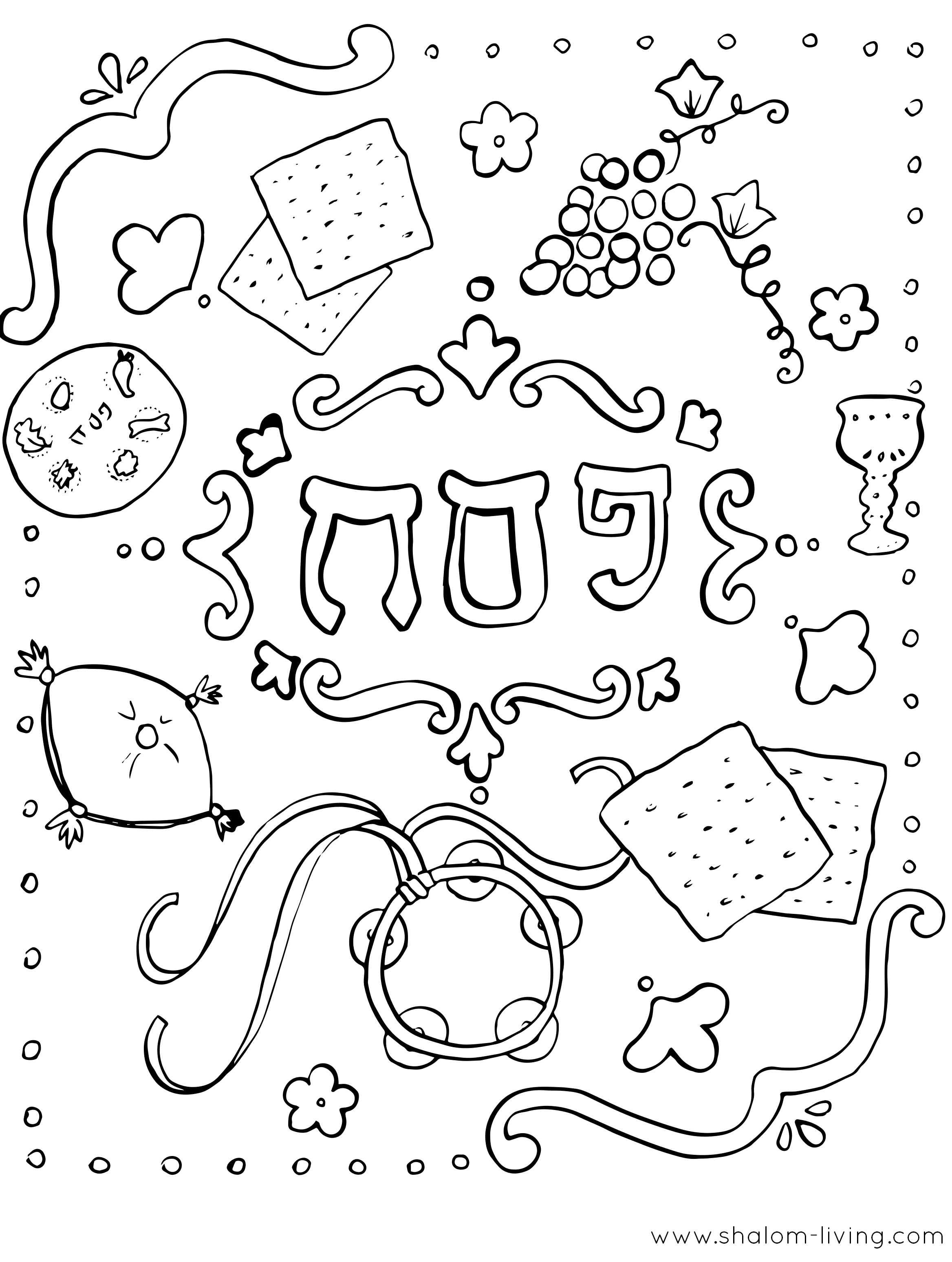 90 Seder Plate Coloring Pages 95