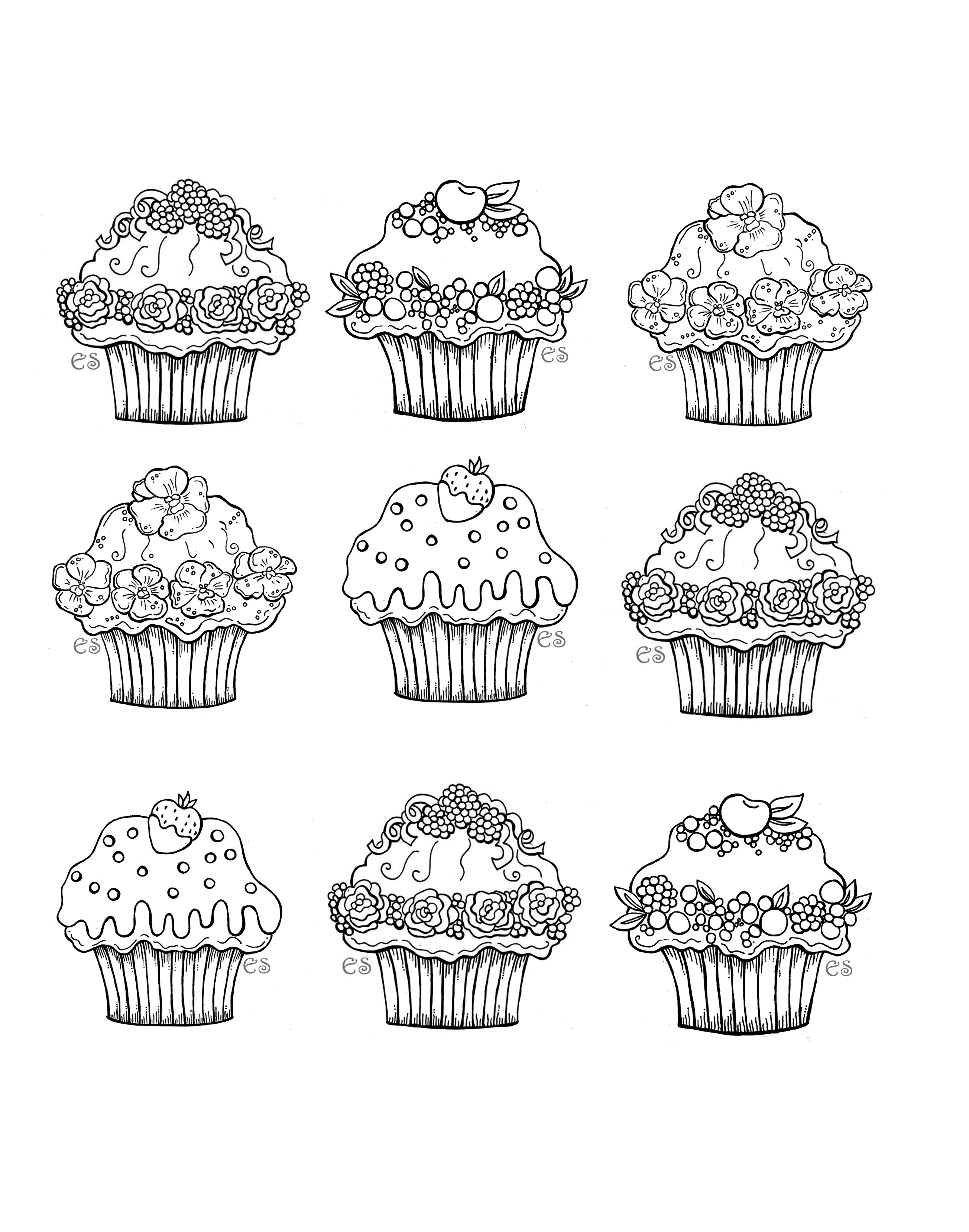 Get 85 Coloring Pictures Of Cupcakes Ideas 6