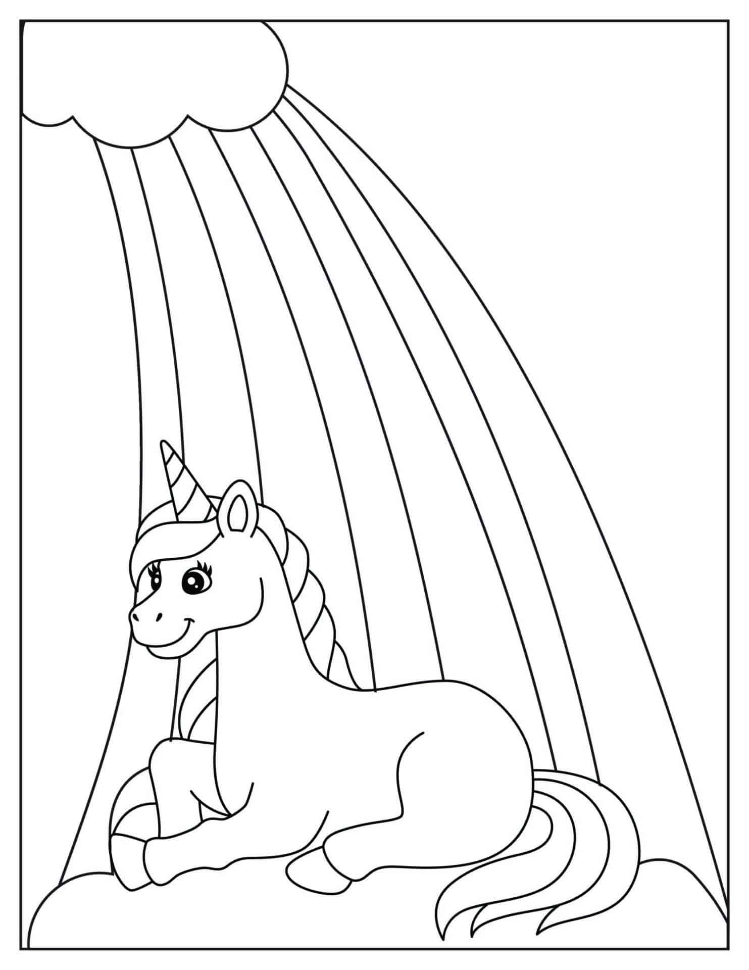 Get 85 Rainbow And Unicorn Coloring Page Ideas 22