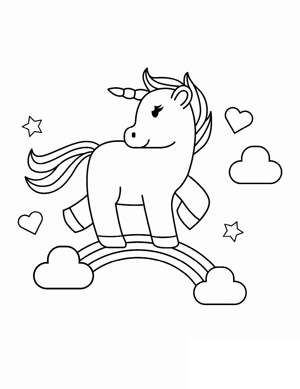 Get 85 Rainbow And Unicorn Coloring Page Ideas 3