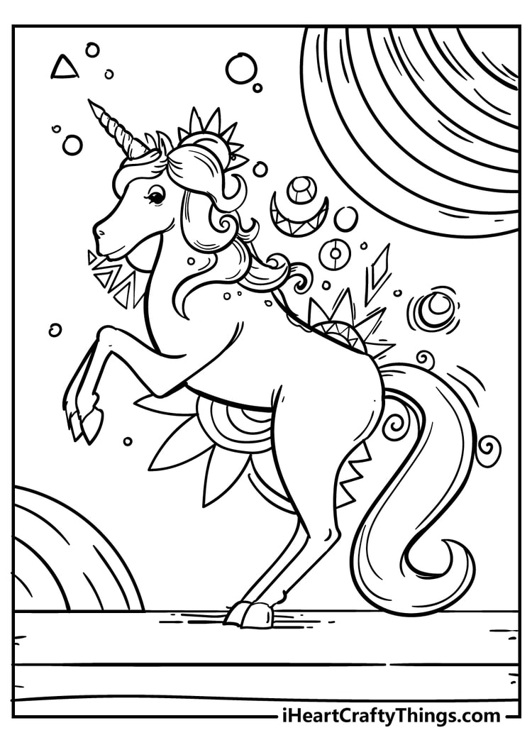 Get 85 Rainbow And Unicorn Coloring Page Ideas 36