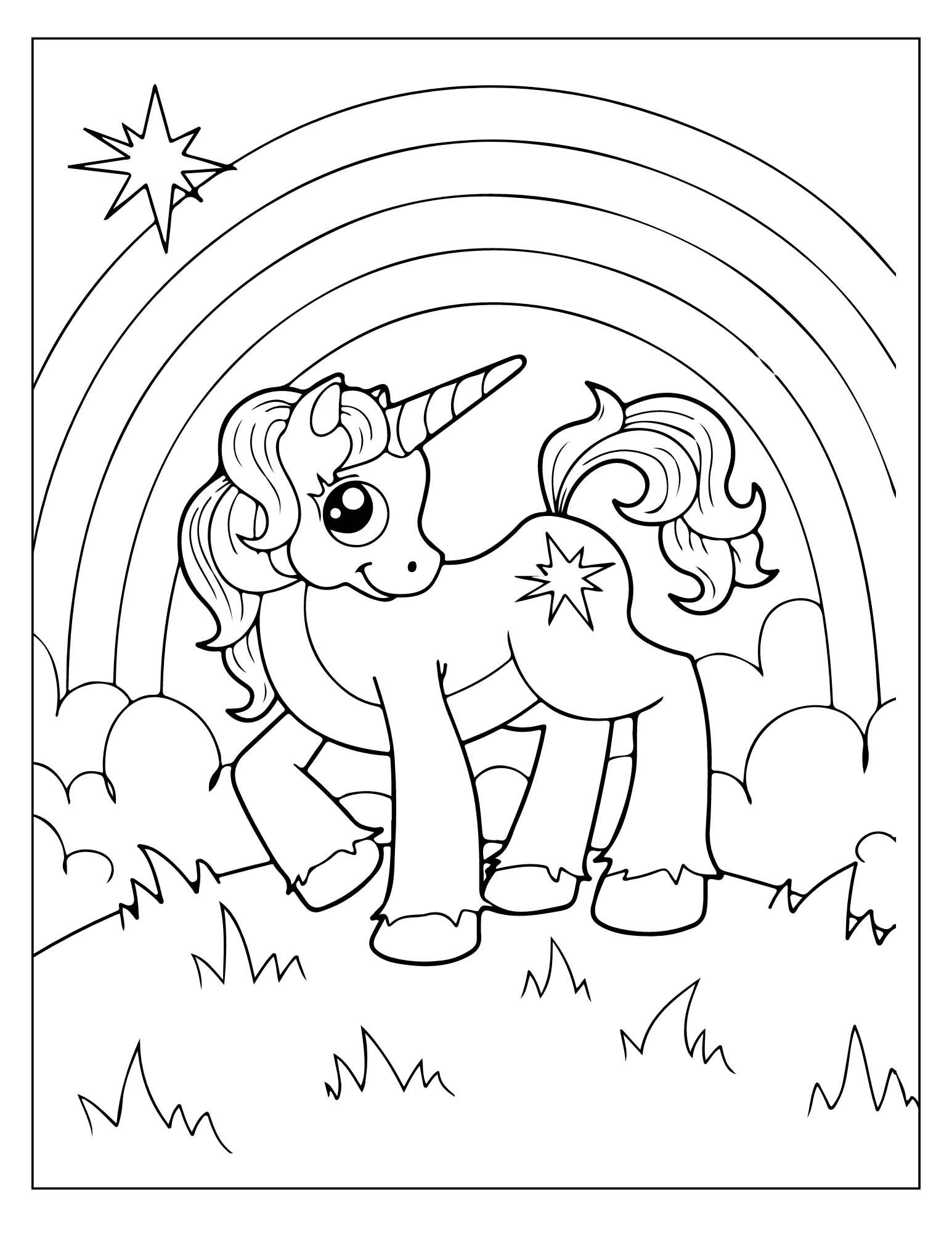 Get 85 Rainbow And Unicorn Coloring Page Ideas 43