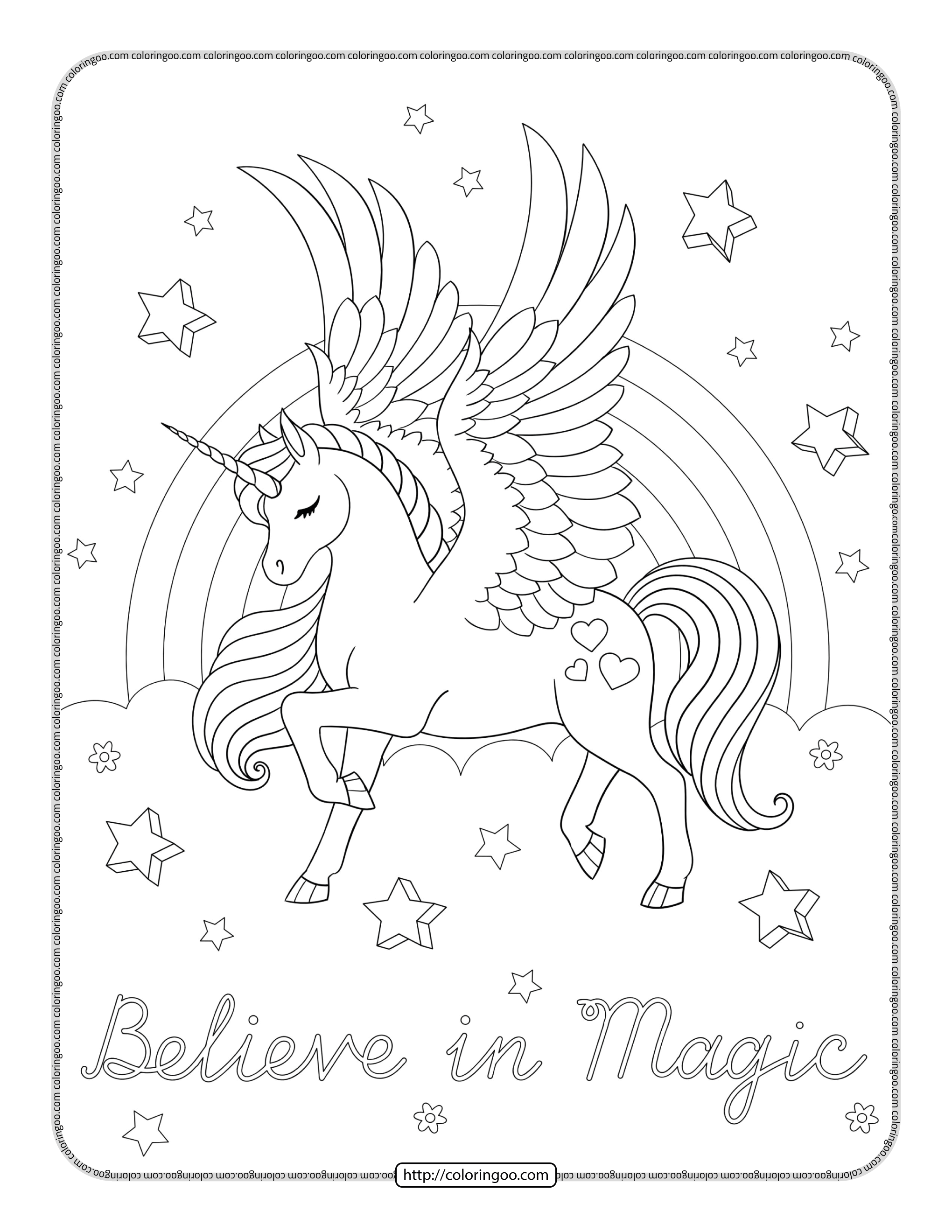 Get 85 Rainbow And Unicorn Coloring Page Ideas 46