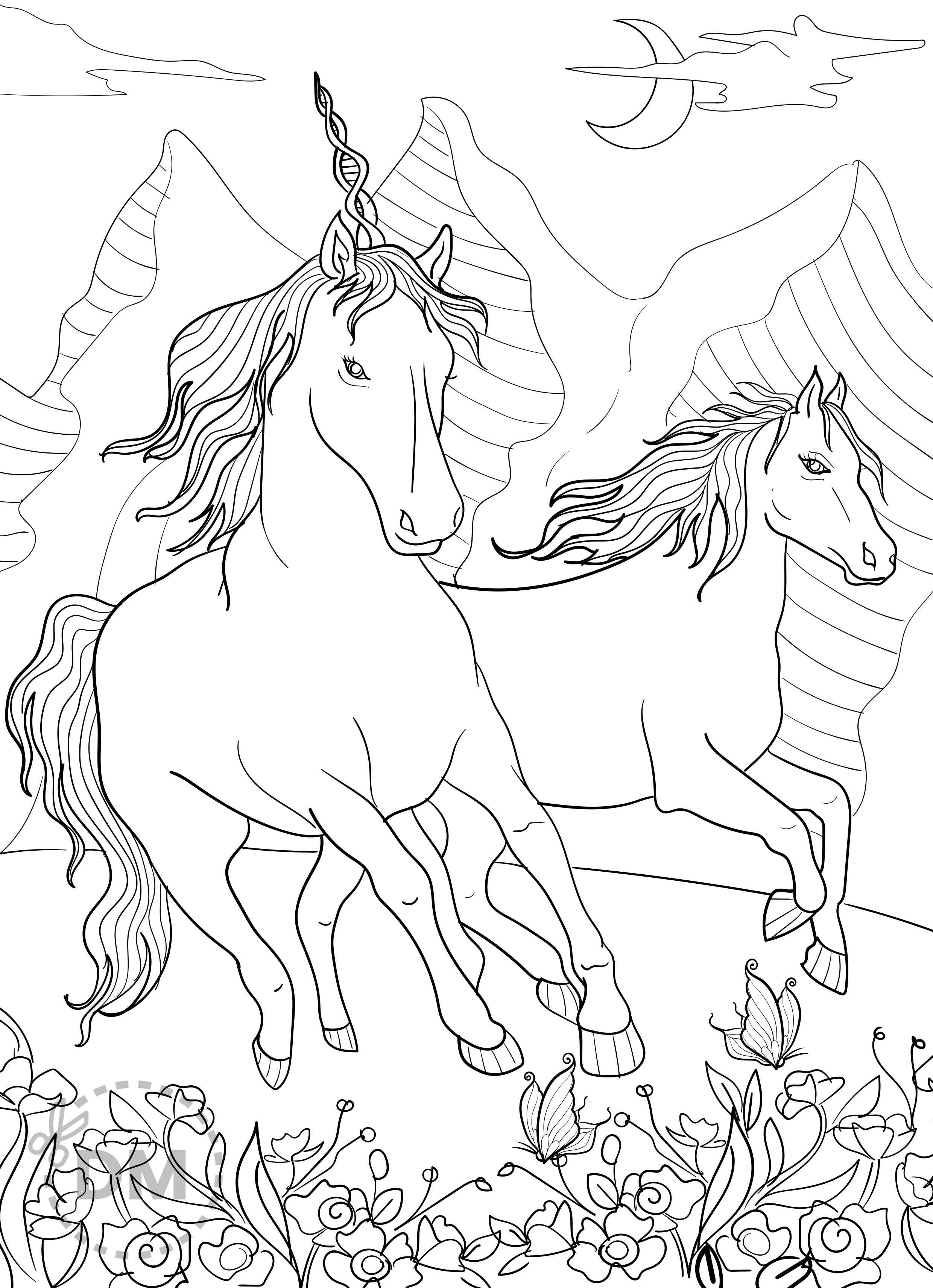 Get 85 Rainbow And Unicorn Coloring Page Ideas 48