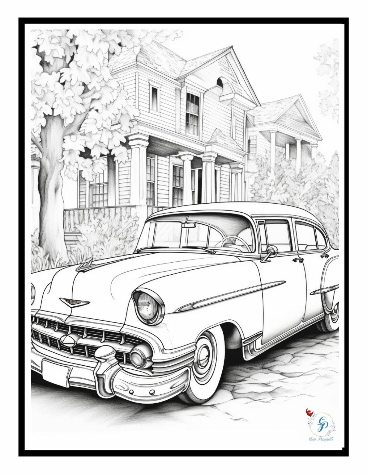 60 Printable Classic Car Coloring Pages 25