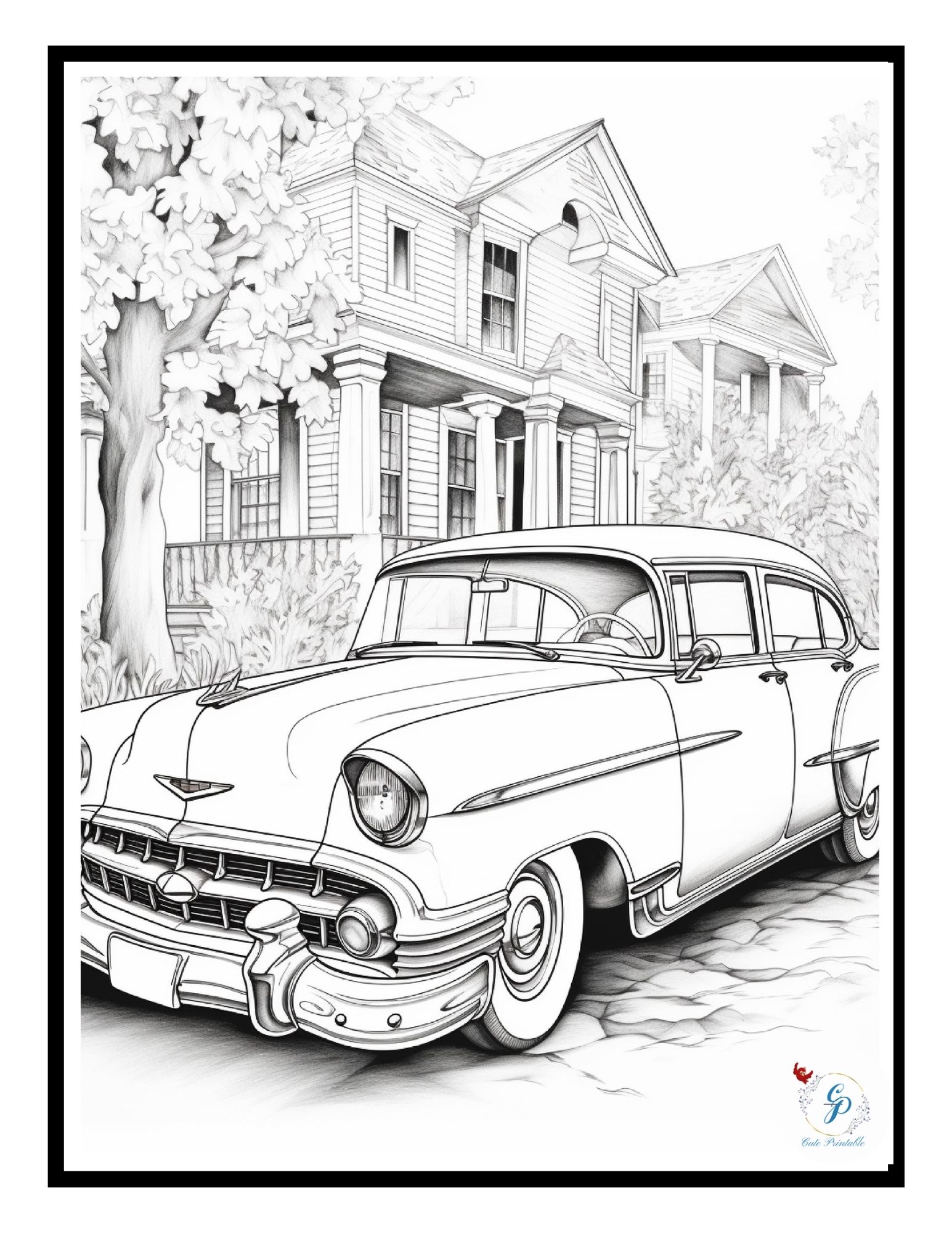 60 Printable Classic Car Coloring Pages 29