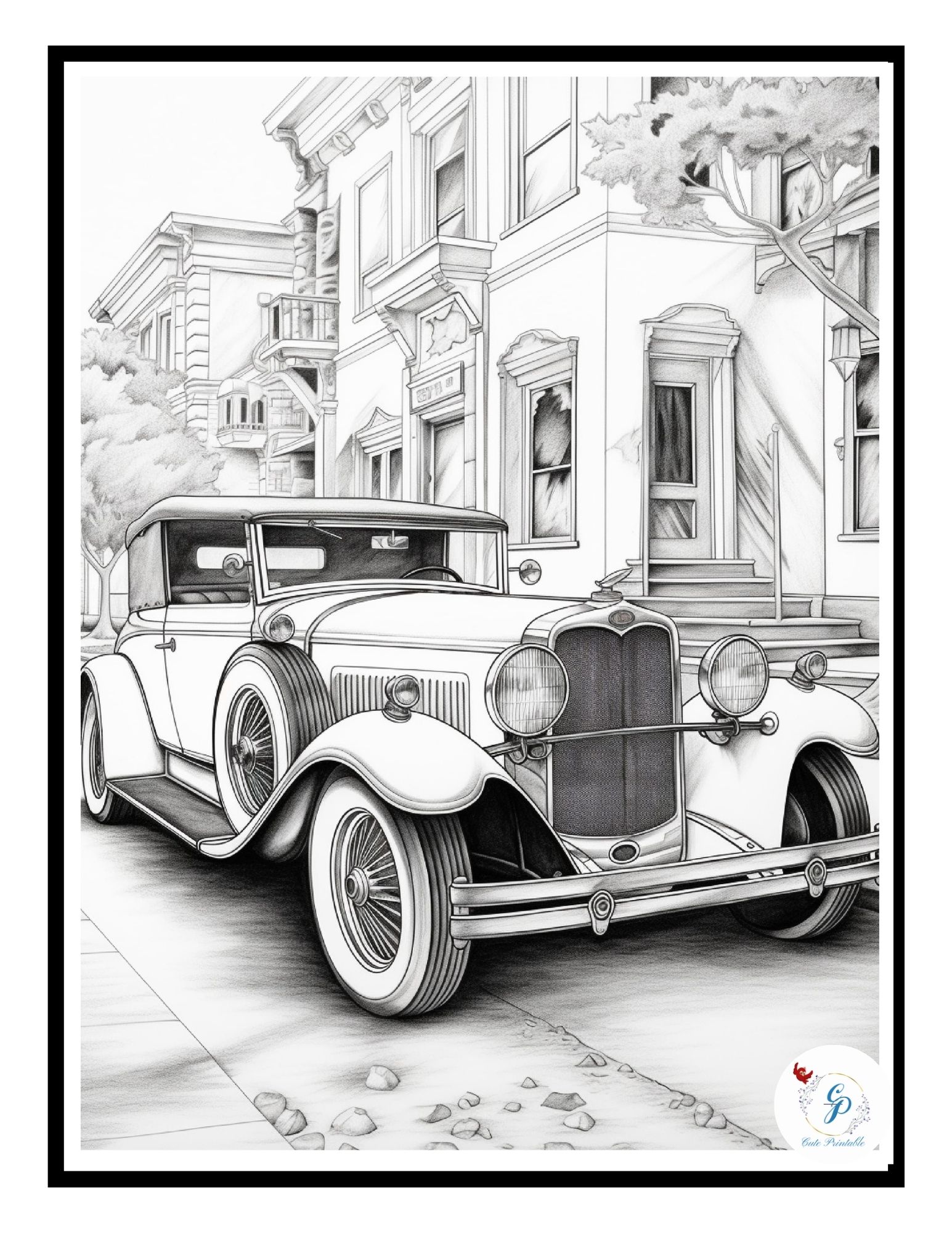 60 Printable Classic Car Coloring Pages 36