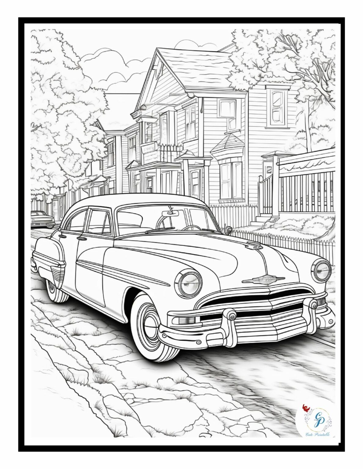 60 Printable Classic Car Coloring Pages 51