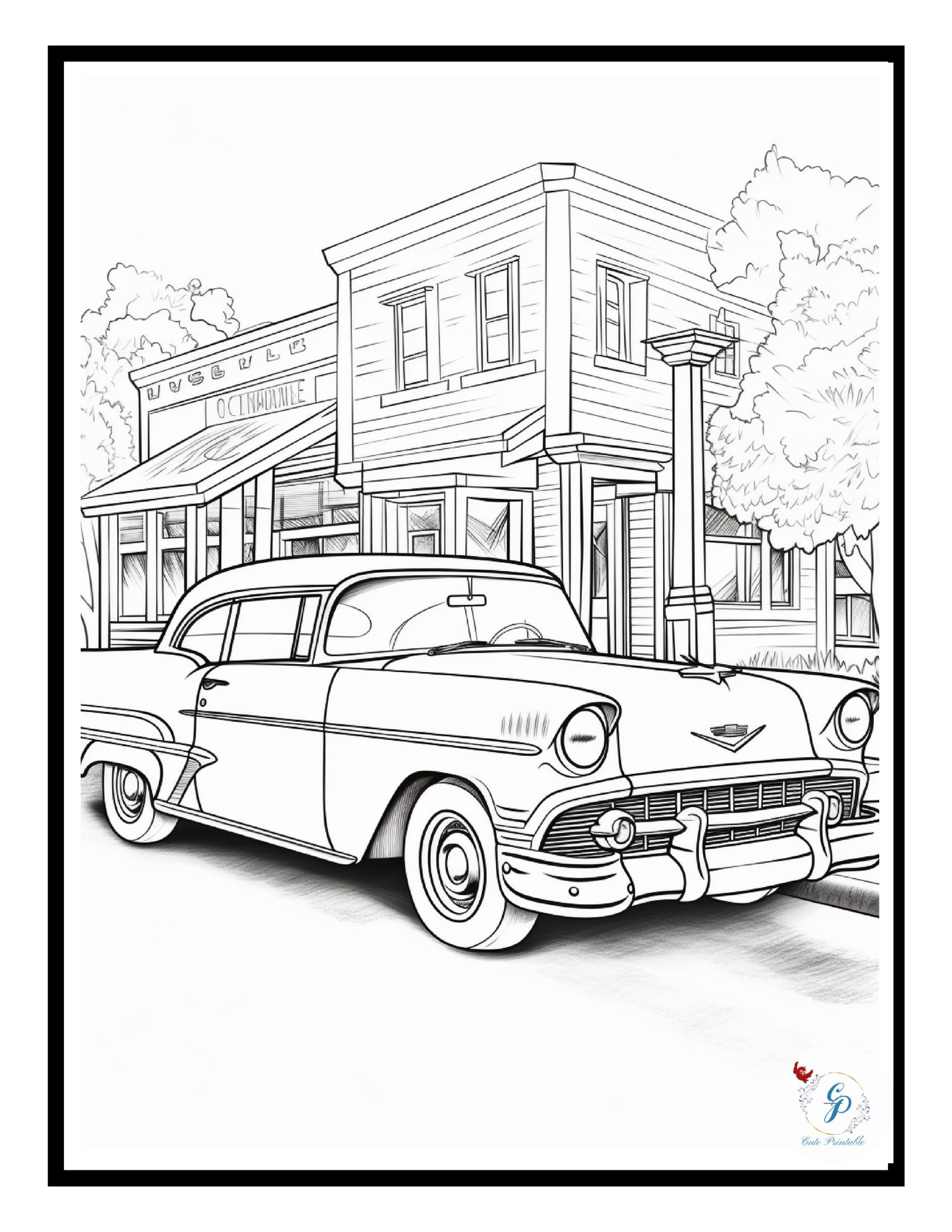 60 Printable Classic Car Coloring Pages 59