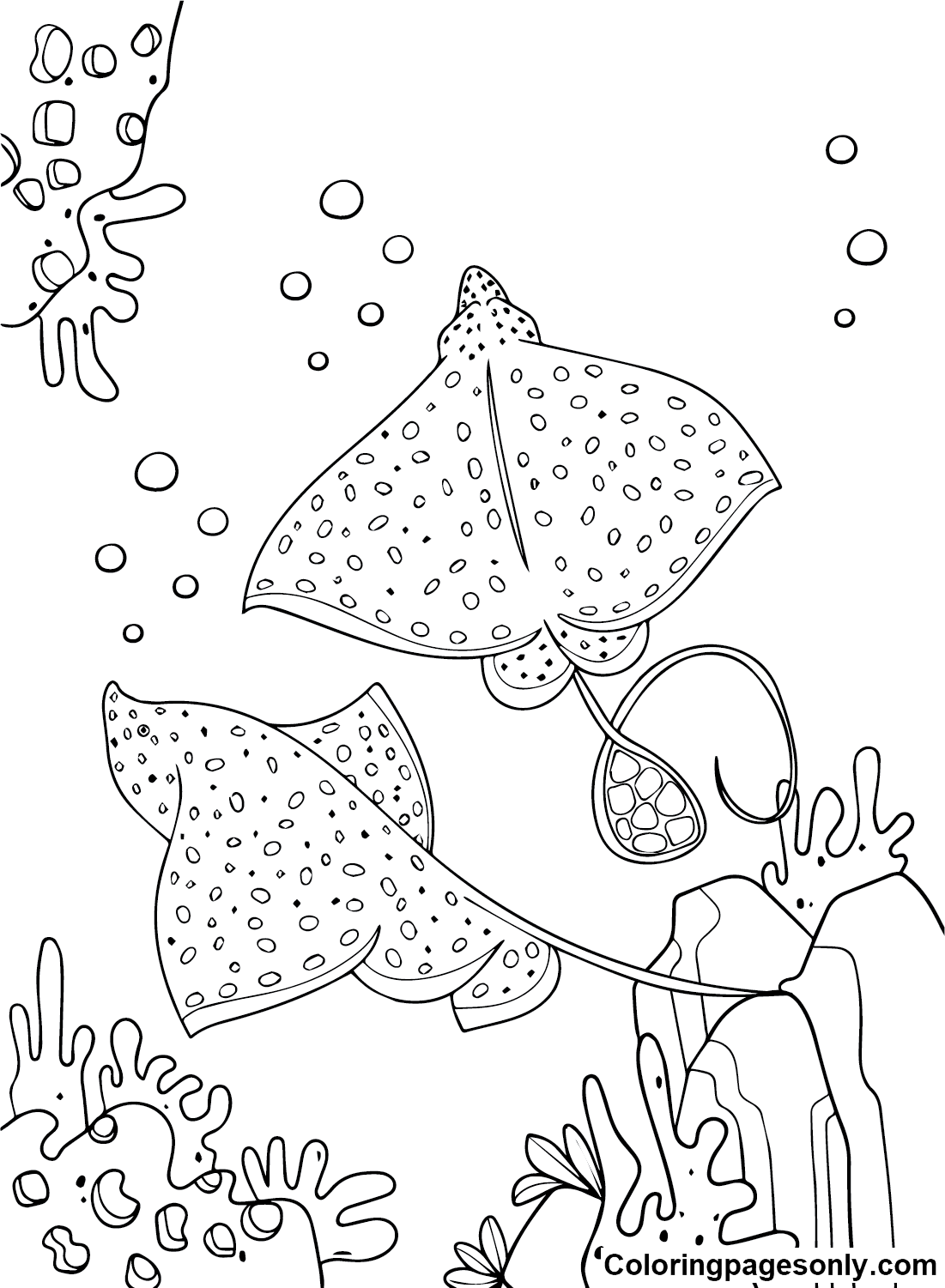 60 Printable Coloring Pages Of Stingrays 11