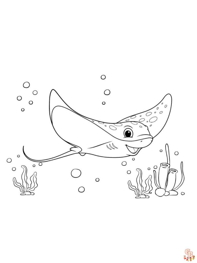 60 Printable Coloring Pages Of Stingrays 13