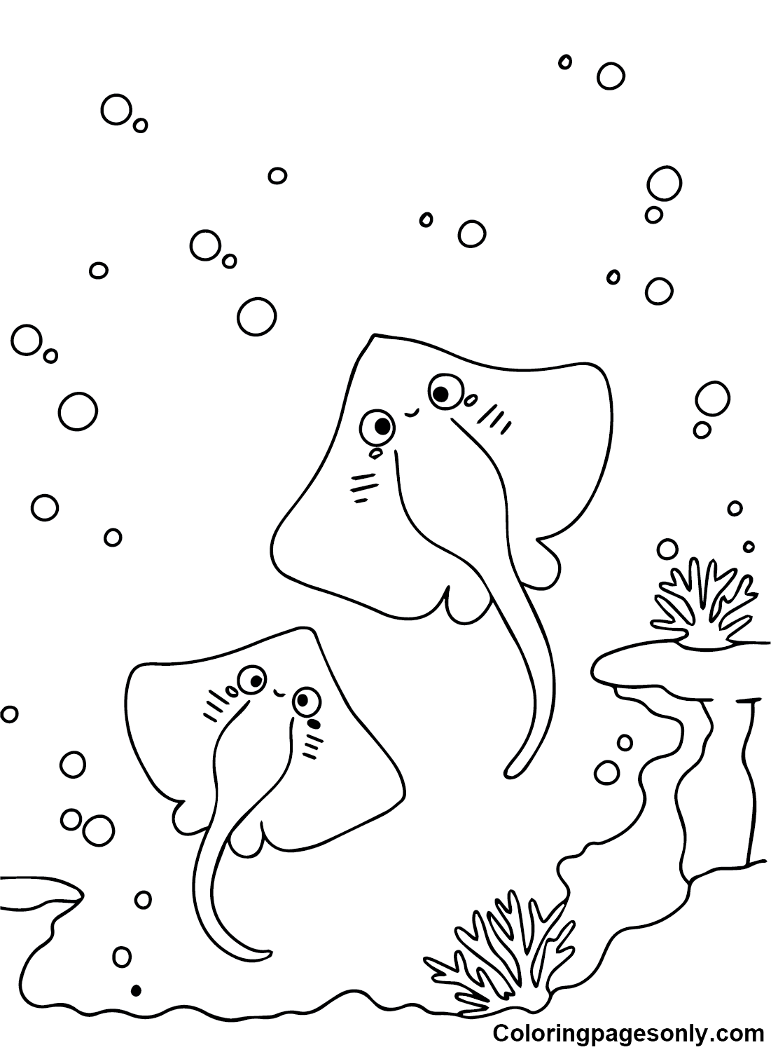 60 Printable Coloring Pages Of Stingrays 27