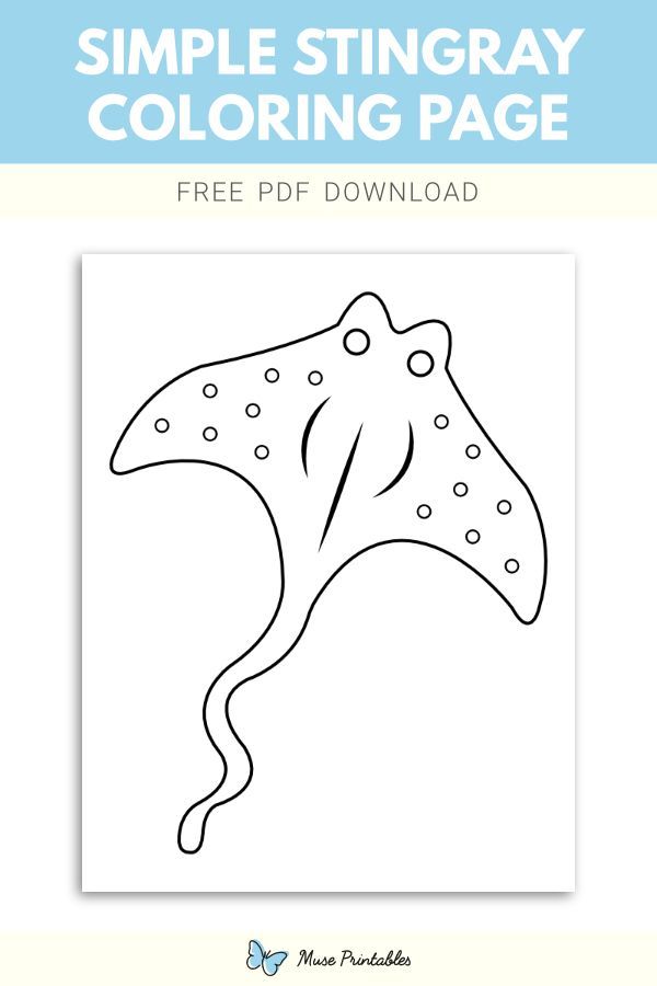 60 Printable Coloring Pages Of Stingrays 4