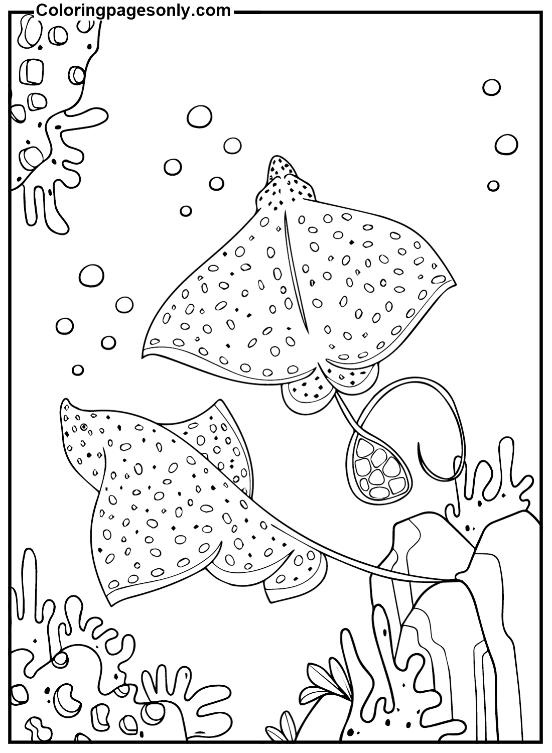 60 Printable Coloring Pages Of Stingrays 45