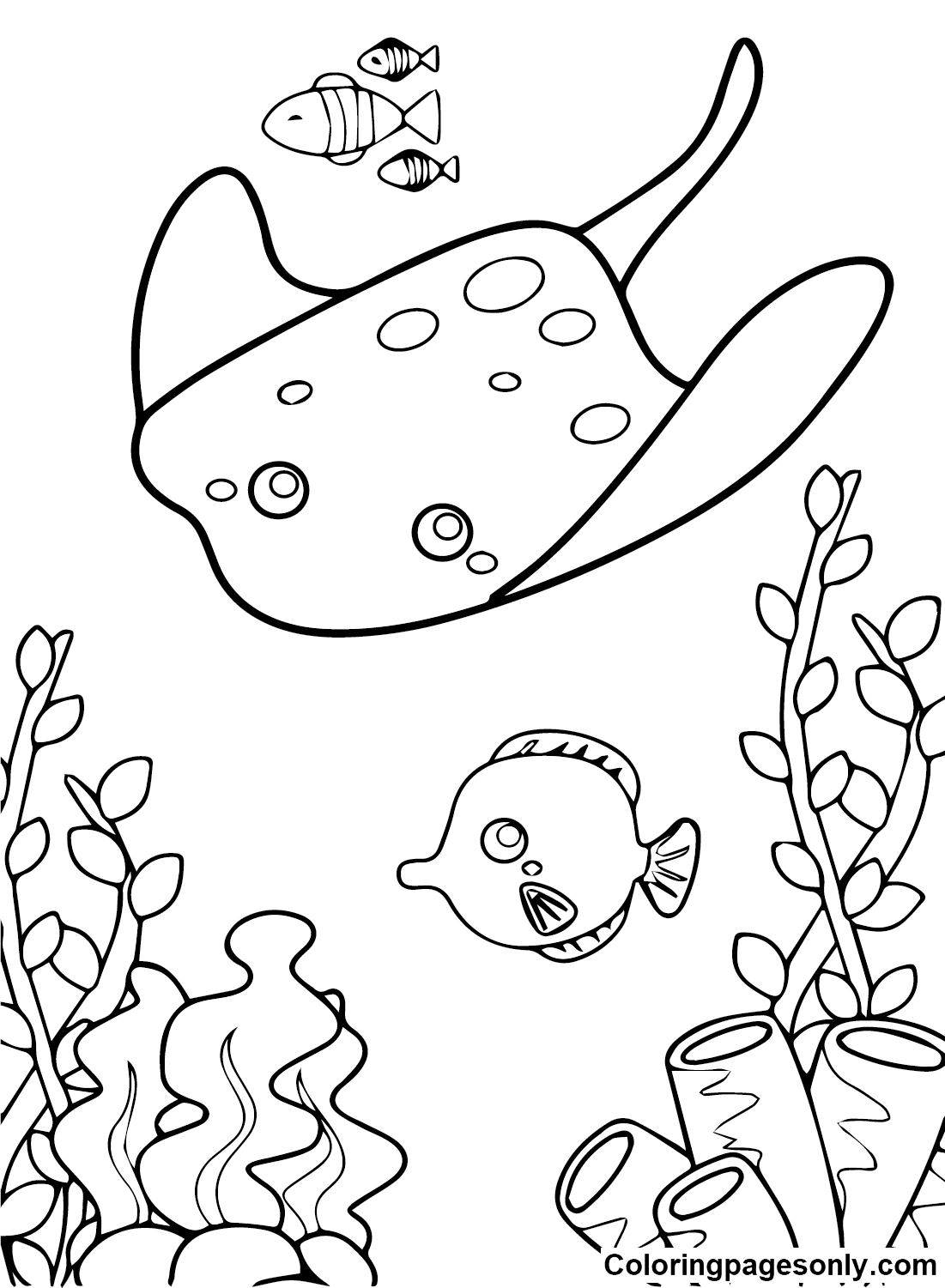 60 Printable Coloring Pages Of Stingrays 46