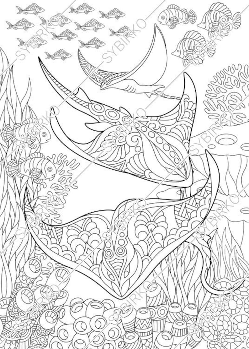 60 Printable Coloring Pages Of Stingrays 47