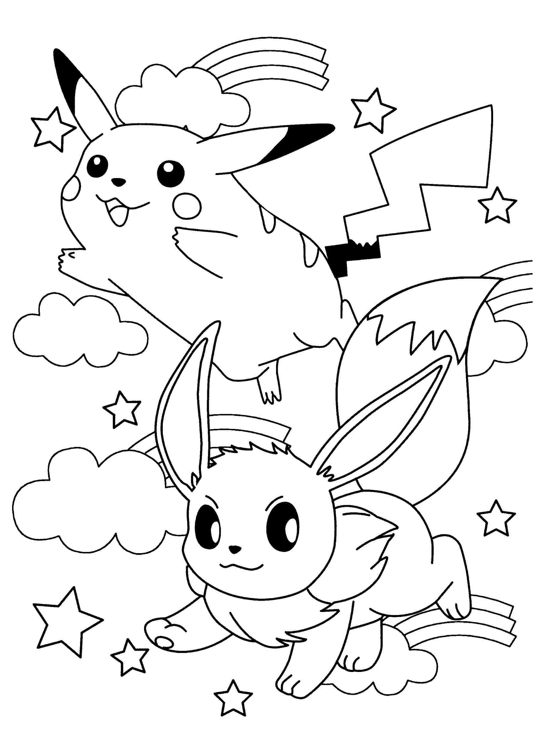 60 Printable Eevee Evolution Coloring Pages 45