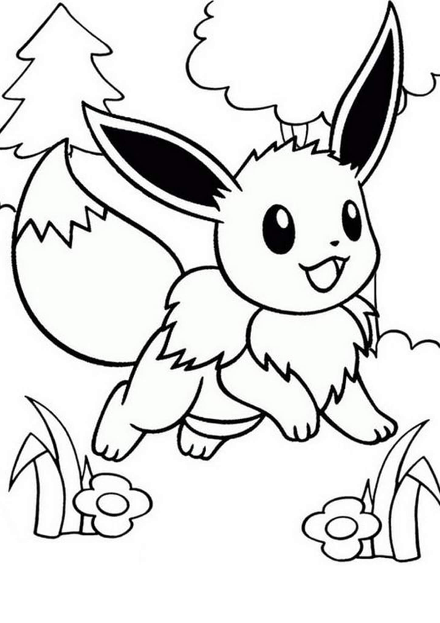 60 Printable Eevee Evolution Coloring Pages 58