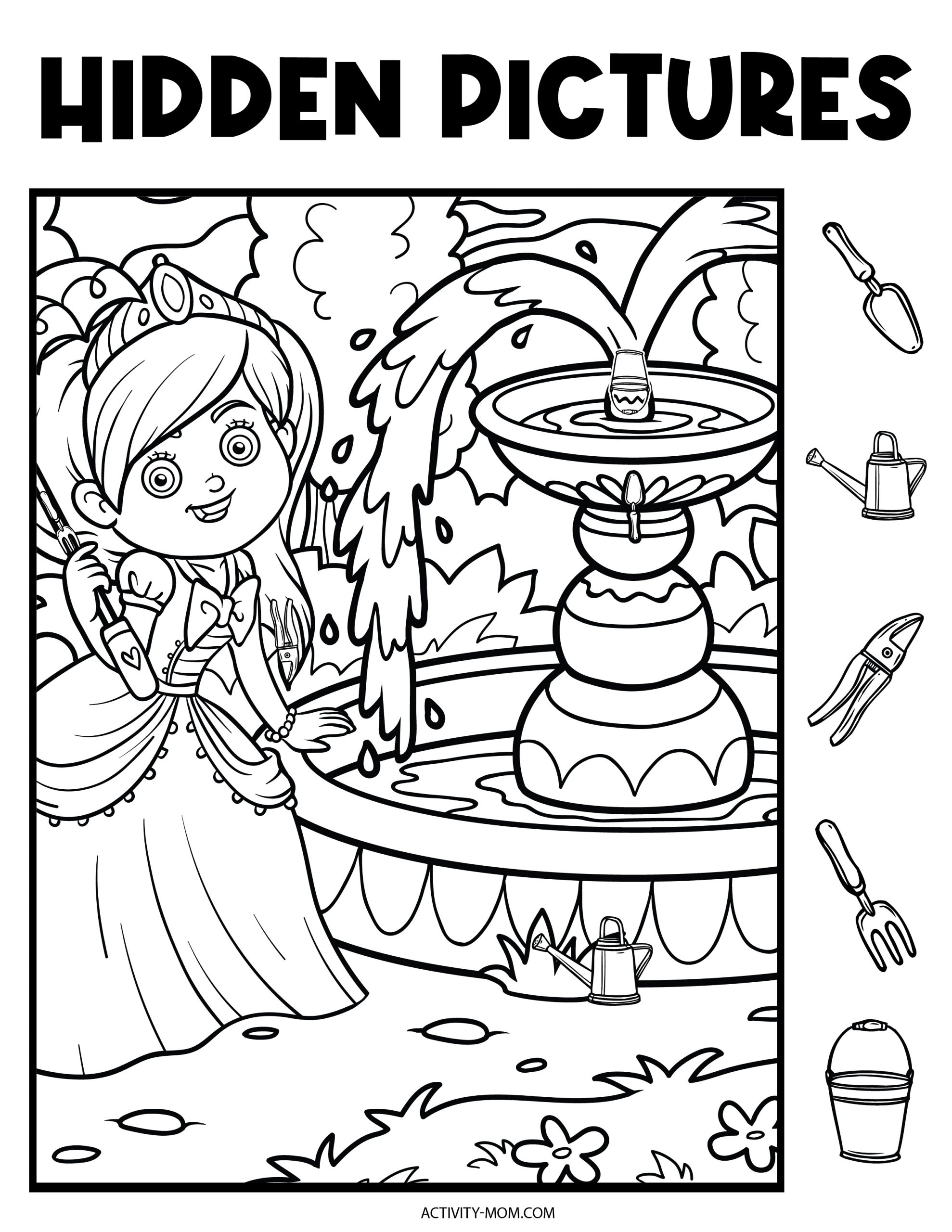 60 Printable Hidden Pictures Coloring Pages 1