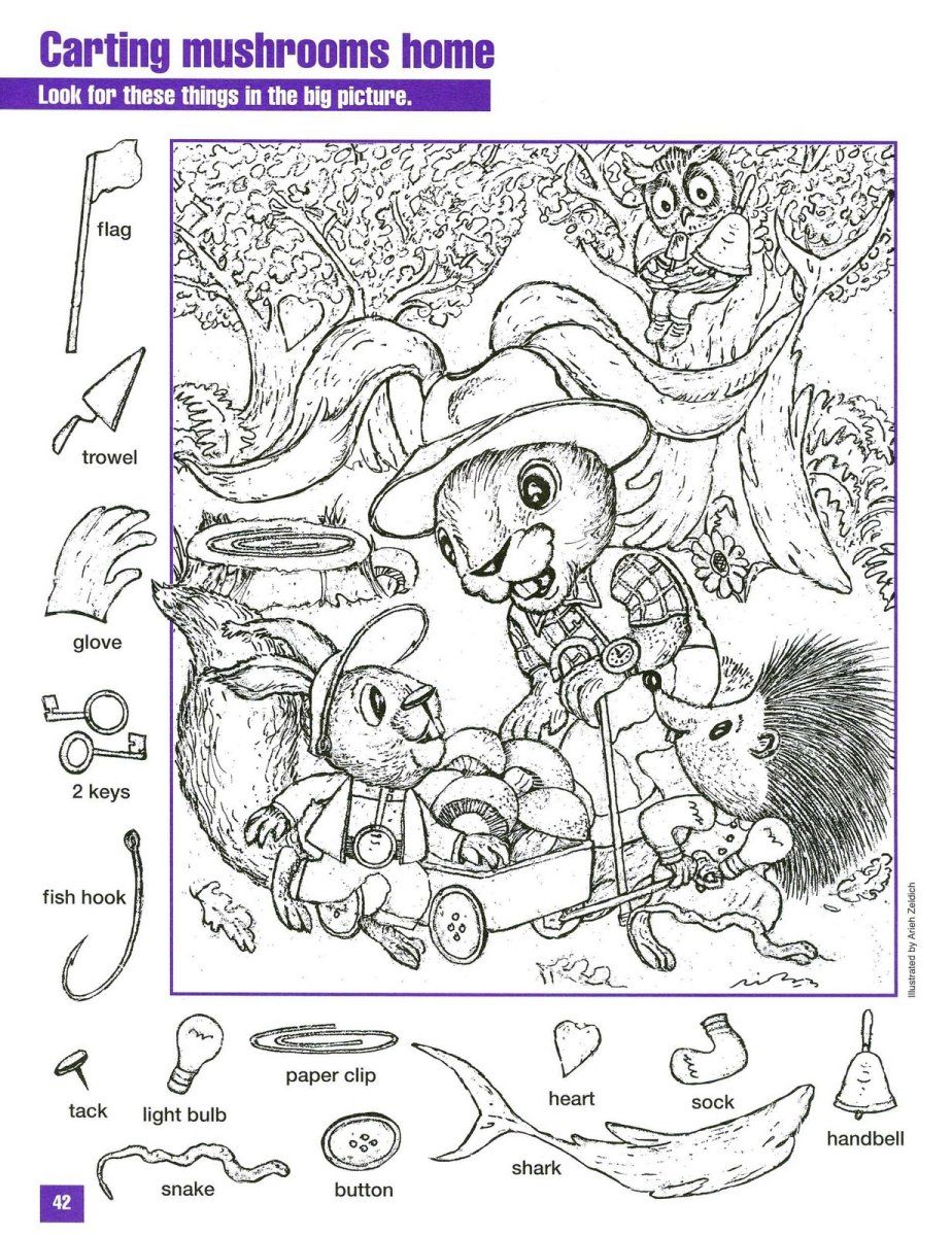 60 Printable Hidden Pictures Coloring Pages 16