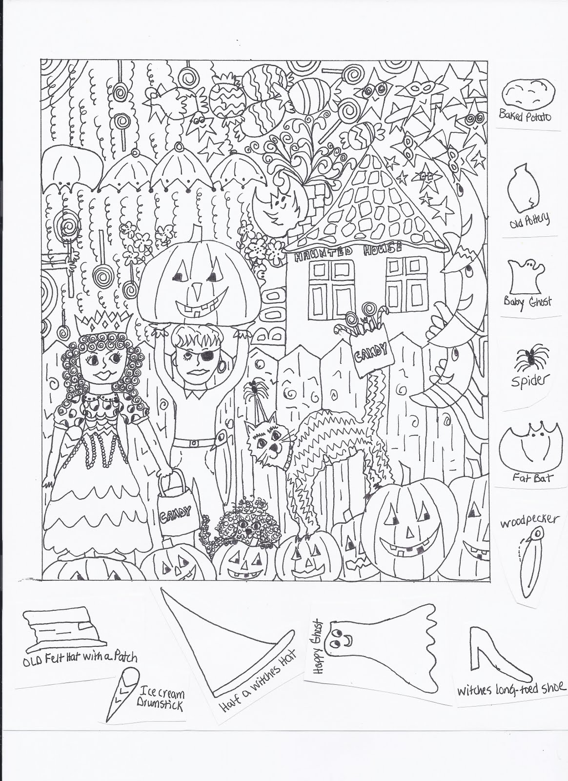 60 Printable Hidden Pictures Coloring Pages 18