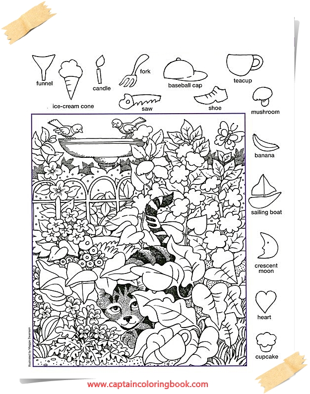 60 Printable Hidden Pictures Coloring Pages 2