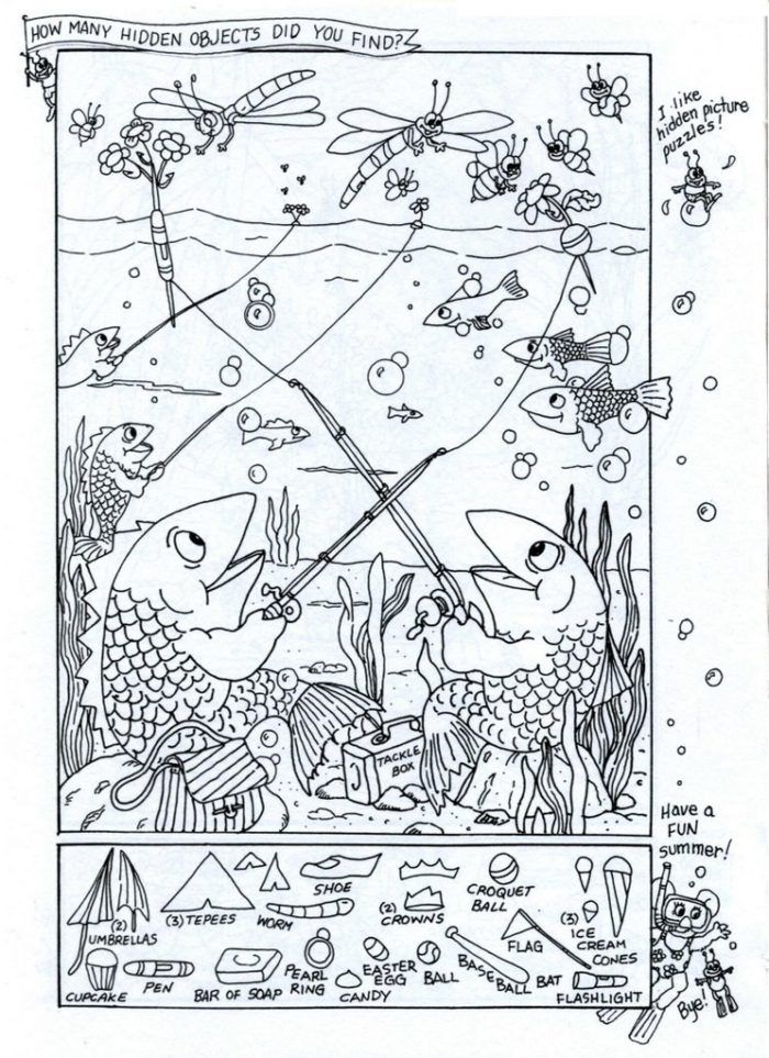 60 Printable Hidden Pictures Coloring Pages 33
