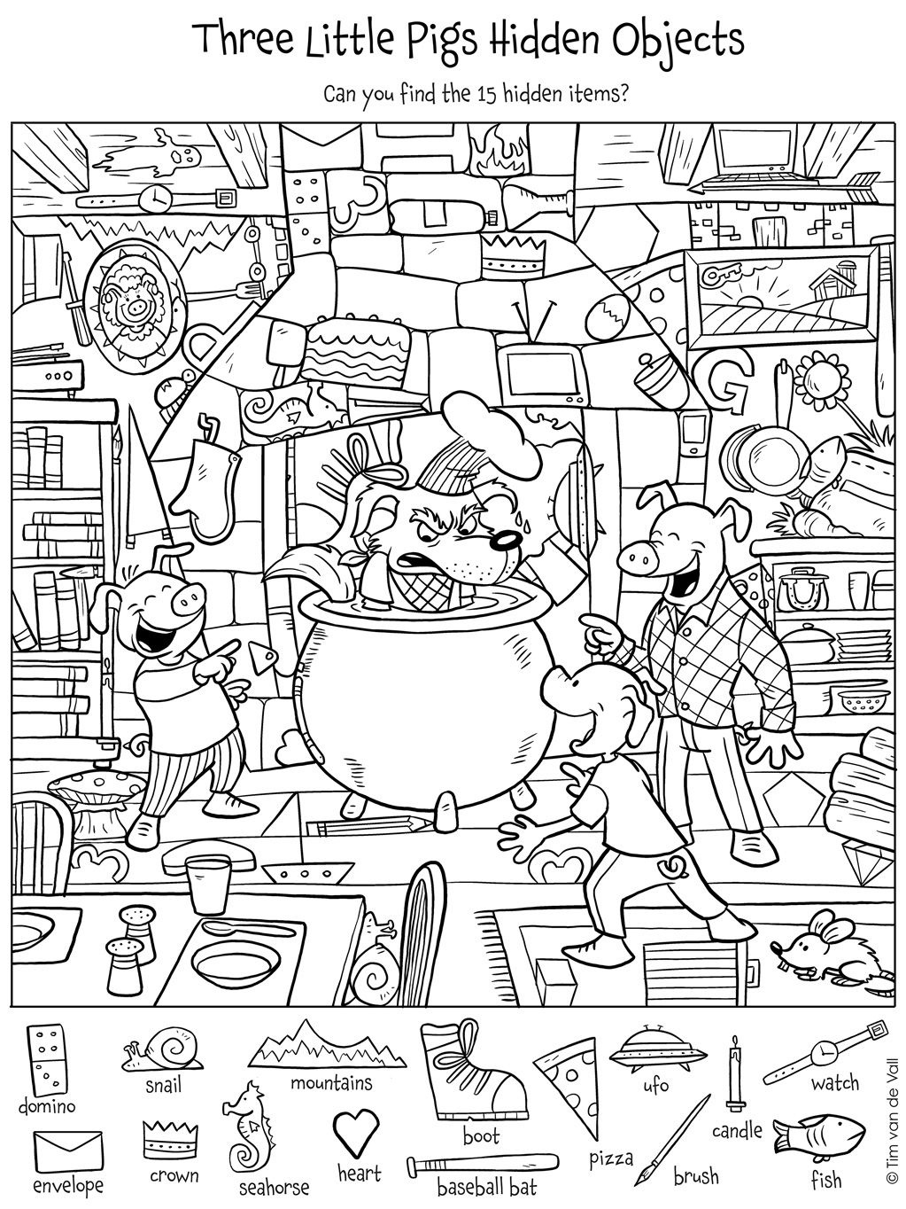 60 Printable Hidden Pictures Coloring Pages 57