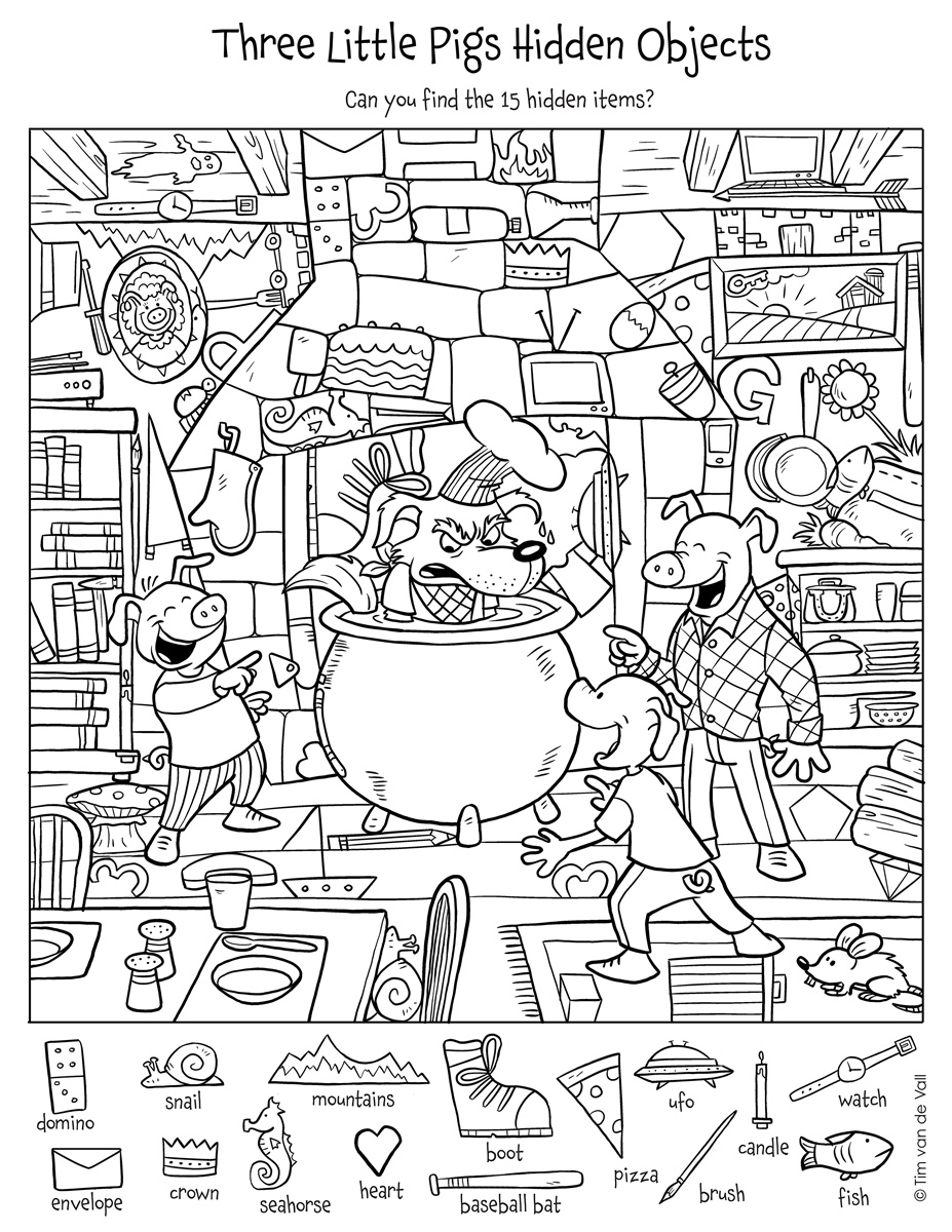 60 Printable Hidden Pictures Coloring Pages 6