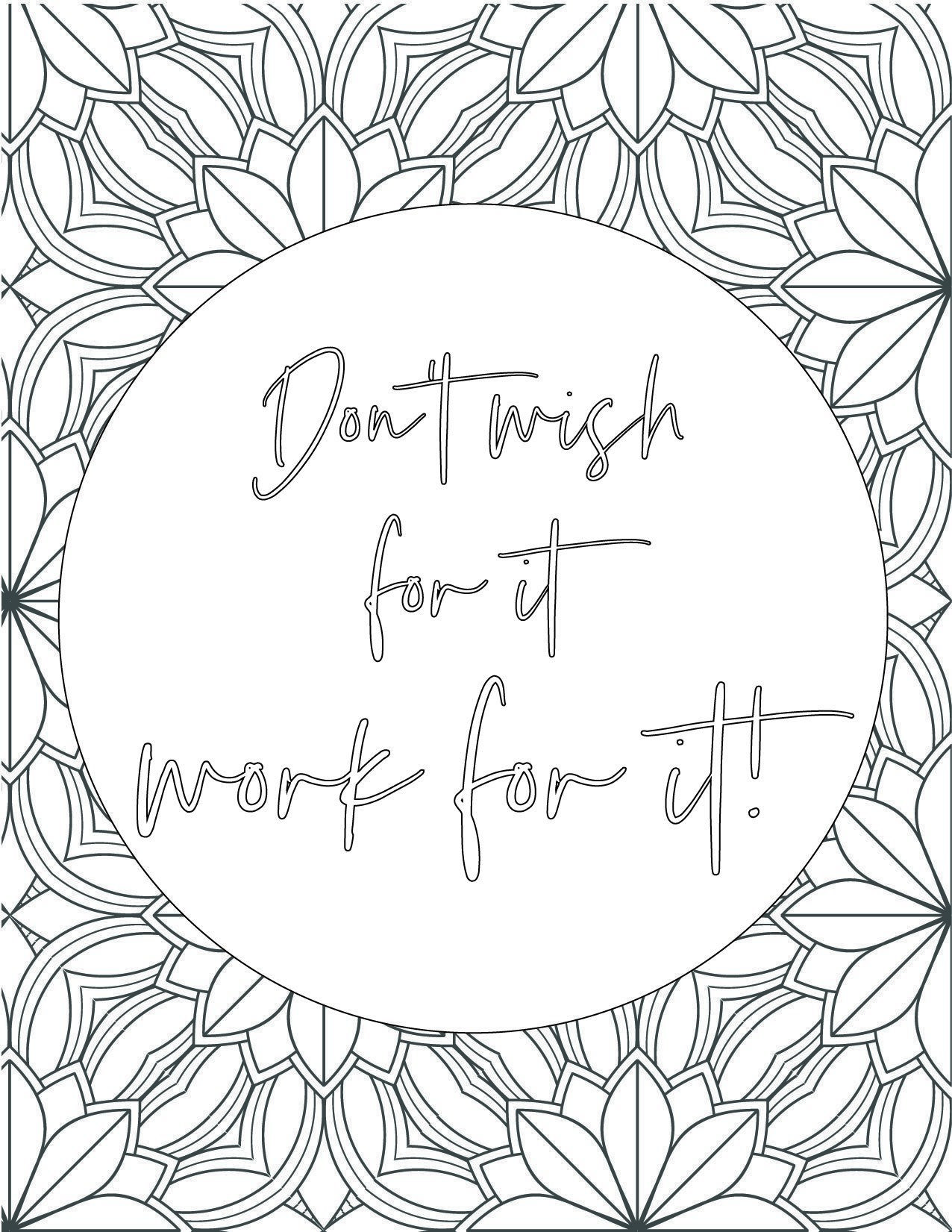 60 Printable Inspirational Quote Coloring Pages 11