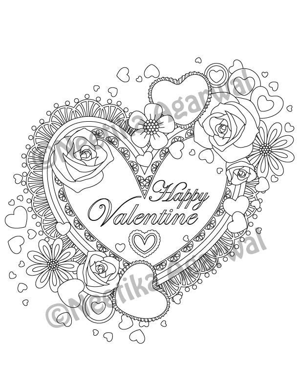 Get 85 Valentines Day Adult Coloring Pages Ideas 36