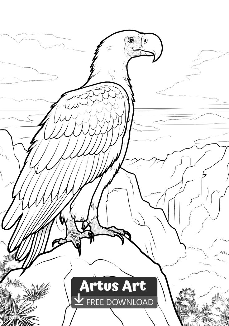 Get 85 Vulture Coloring Page Ideas 22