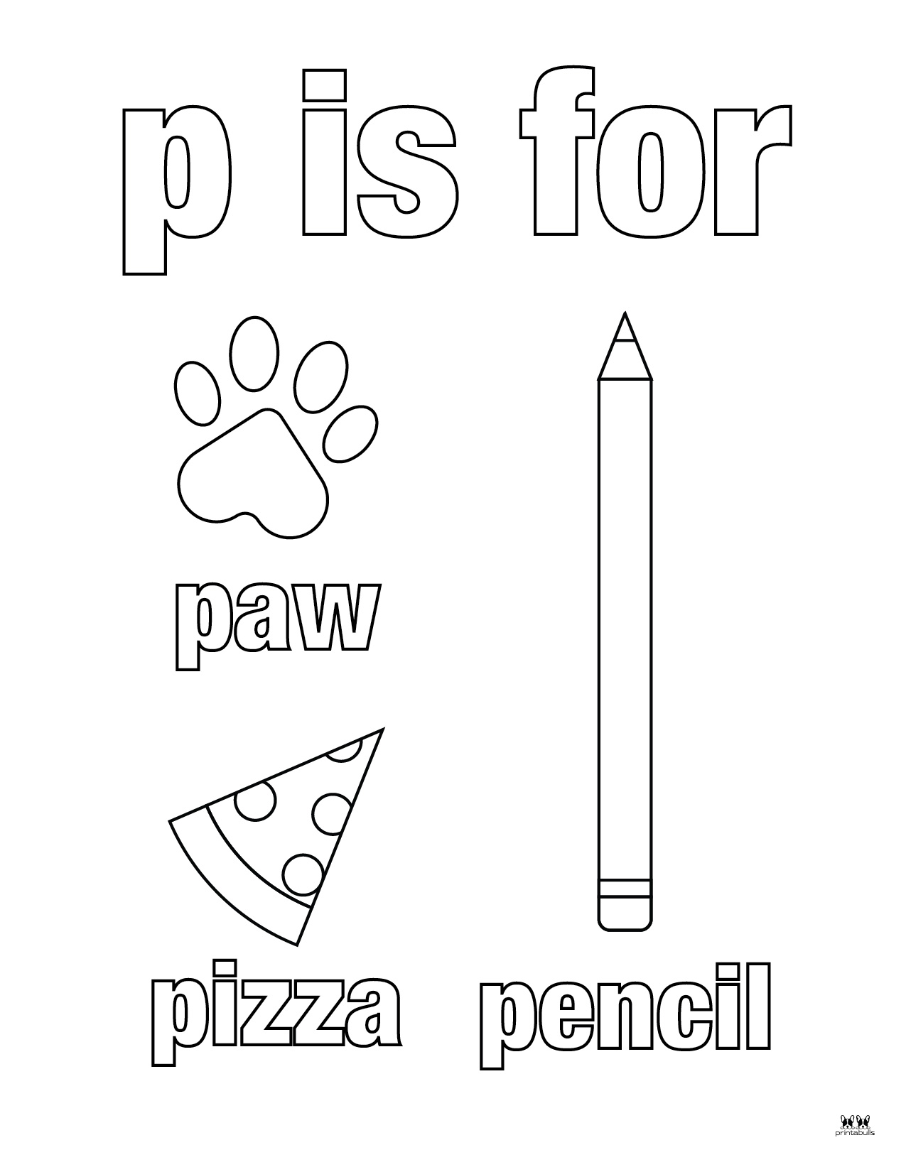 35 Printable Letter P Coloring Sheets 1