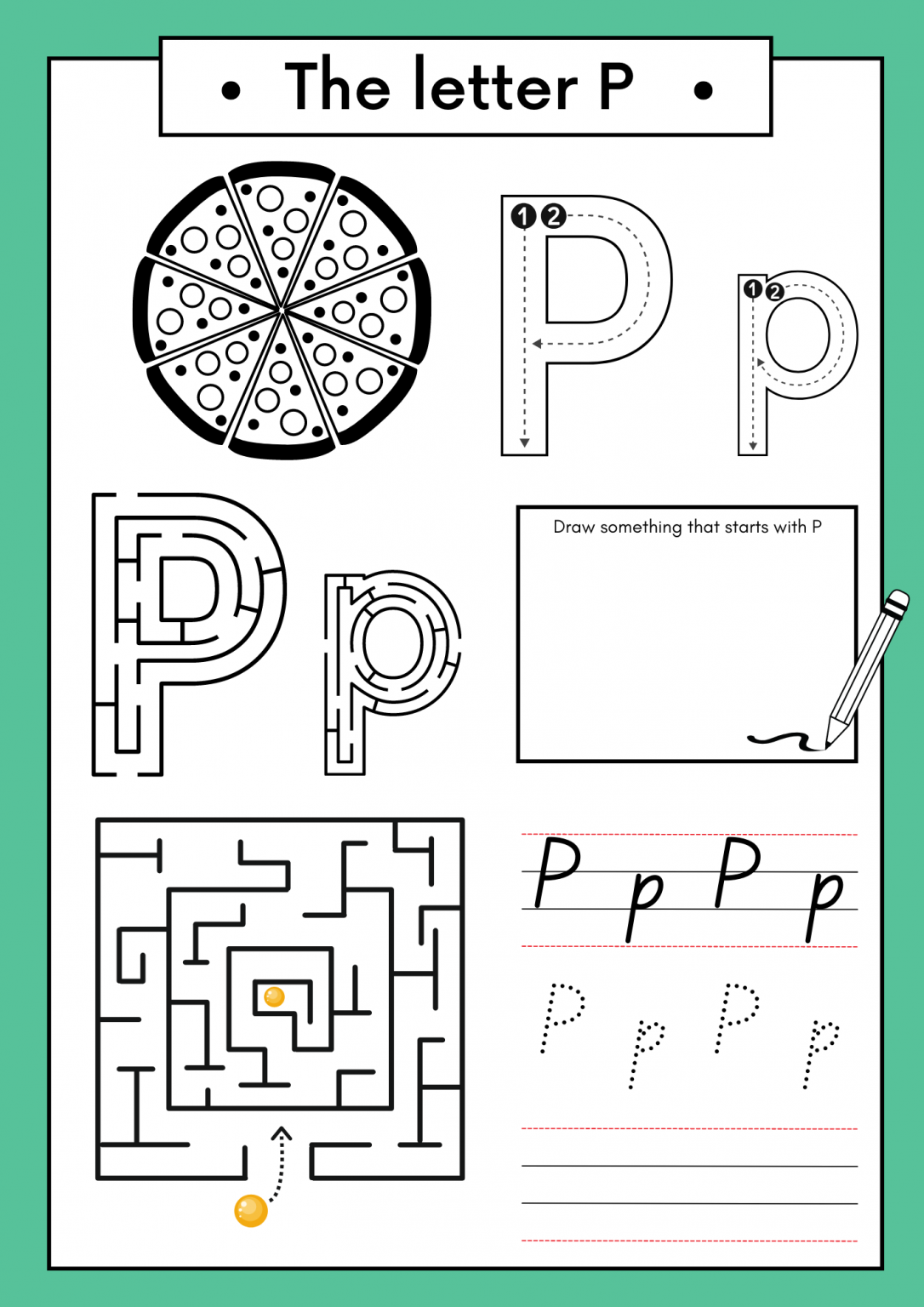 35 Printable Letter P Coloring Sheets 10