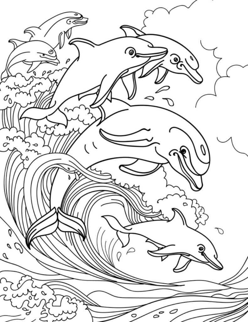 Save 60 Dolphin Coloring Pages To Print Out Ideas 56